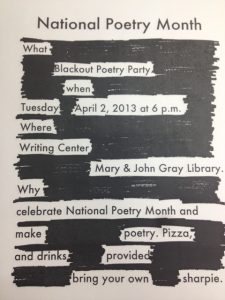 Figure 1. Blackout Poetry from Creative Commons